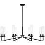 1_Savoy House Baker 44" Wide Matte Black 8-Light Chandelier