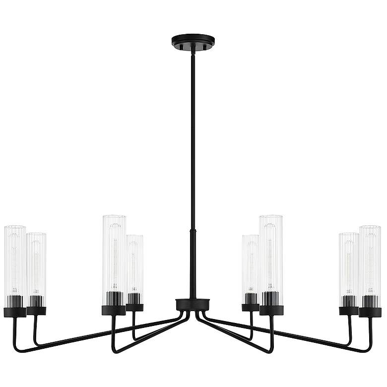 Image 3 Savoy House Baker 44" Wide Matte Black 8-Light Chandelier more views