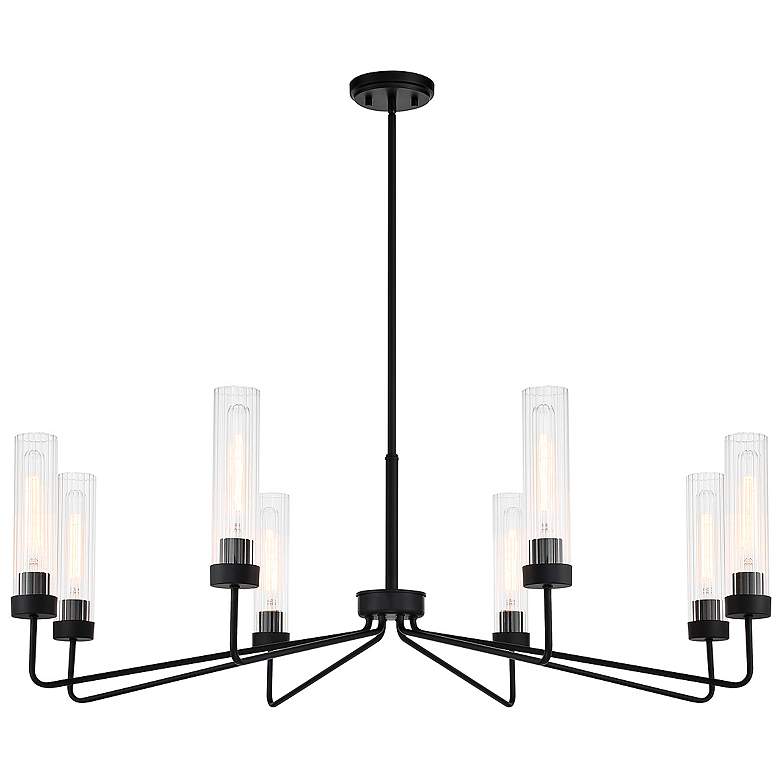 Image 4 Savoy House Baker 44" Wide Matte Black 8-Light Chandelier more views