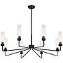 5_Savoy House Baker 44" Wide Matte Black 8-Light Chandelier more views