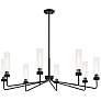 6_Savoy House Baker 44" Wide Matte Black 8-Light Chandelier more views