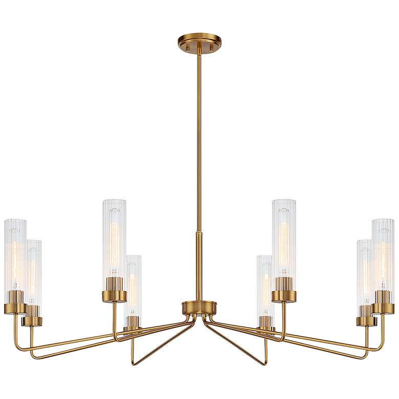 Image 2 Savoy House Baker 44" Wide Warm Brass 8-Light Chandelier