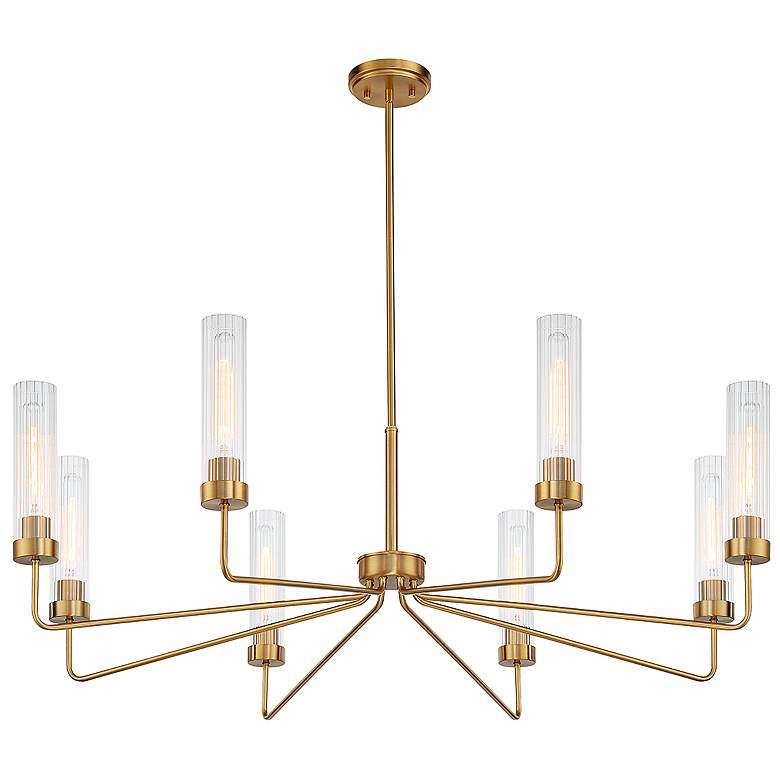 Image 6 Savoy House Baker 44" Wide Warm Brass 8-Light Chandelier more views