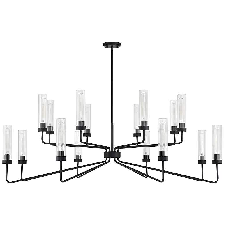 Image 2 Savoy House Baker 61" Wide Matte Black 16-Light Chandelier more views