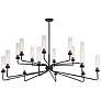 5_Savoy House Baker 61" Wide Matte Black 16-Light Chandelier more views