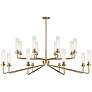 1_Savoy House Baker 61" Wide Warm Brass 16-Light Chandelier