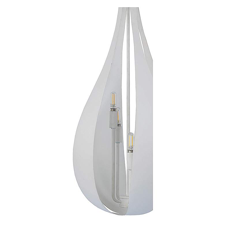 Image 4 Savoy House Bali 12" Wide White Cashmere 5-Light Pendant more views