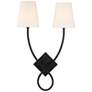 1_Savoy House Barclay 23" High Matte Black 2-Light Wall Sconce