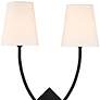 2_Savoy House Barclay 23" High Matte Black 2-Light Wall Sconce more views