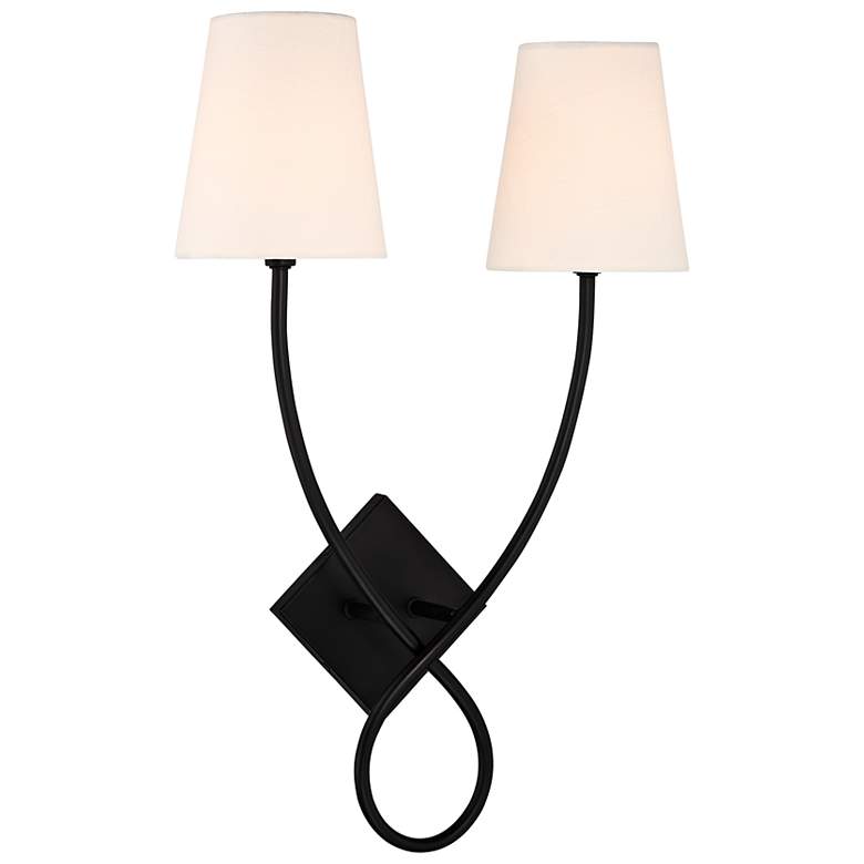 Image 3 Savoy House Barclay 23" High Matte Black 2-Light Wall Sconce more views