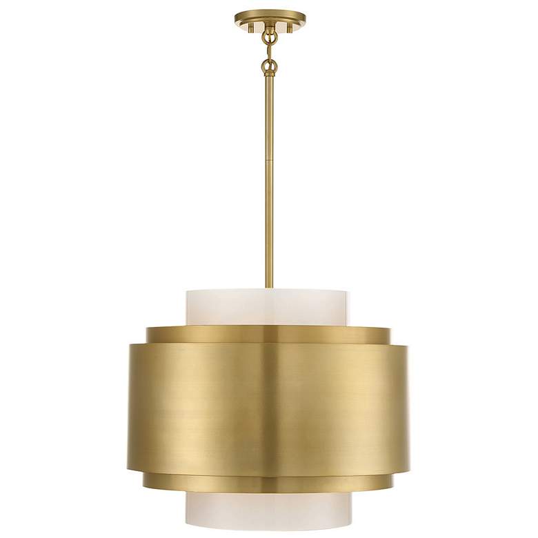 Image 1 Savoy House Beacon 20" Wide Burnished Brass 4-Light Pendant
