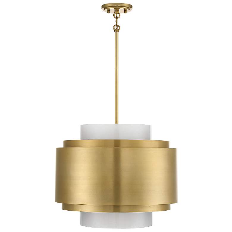 Image 3 Savoy House Beacon 20" Wide Burnished Brass 4-Light Pendant more views