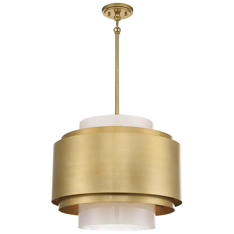 Image 4 Savoy House Beacon 20" Wide Burnished Brass 4-Light Pendant more views