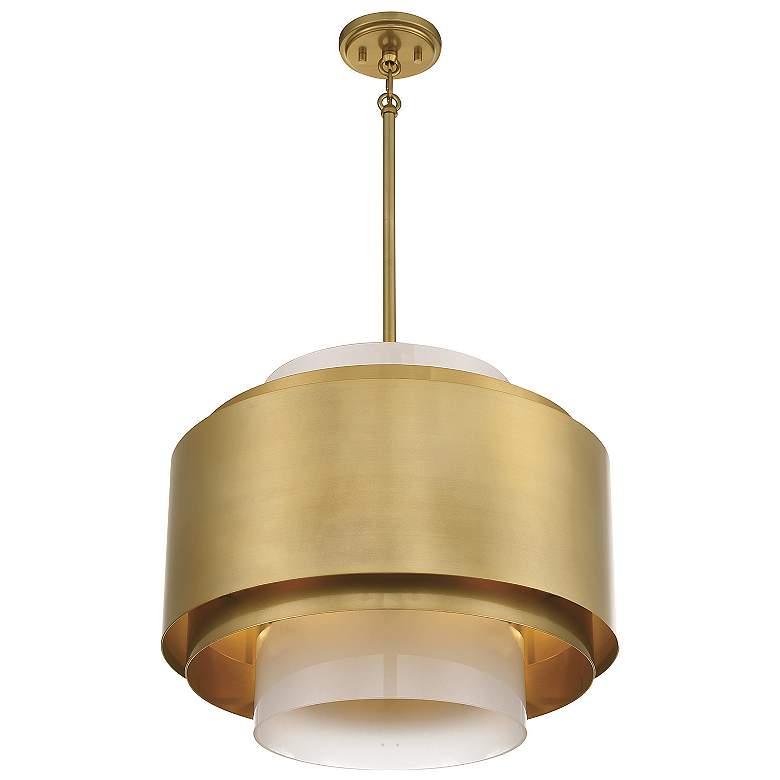Image 5 Savoy House Beacon 20" Wide Burnished Brass 4-Light Pendant more views