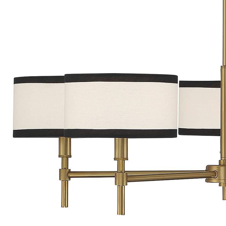 Image 2 Savoy House Bellevue 30"W Natural Brass 5-Light Chandelier more views