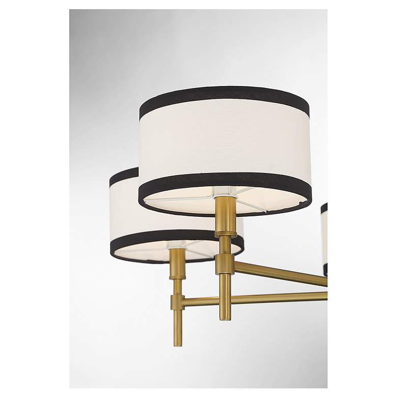 Image 3 Savoy House Bellevue 30"W Natural Brass 5-Light Chandelier more views