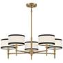 5_Savoy House Bellevue 30"W Natural Brass 5-Light Chandelier more views