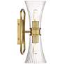 5_Savoy House Bennington 15" High Warm Brass 2-Light Wall Sconce more views