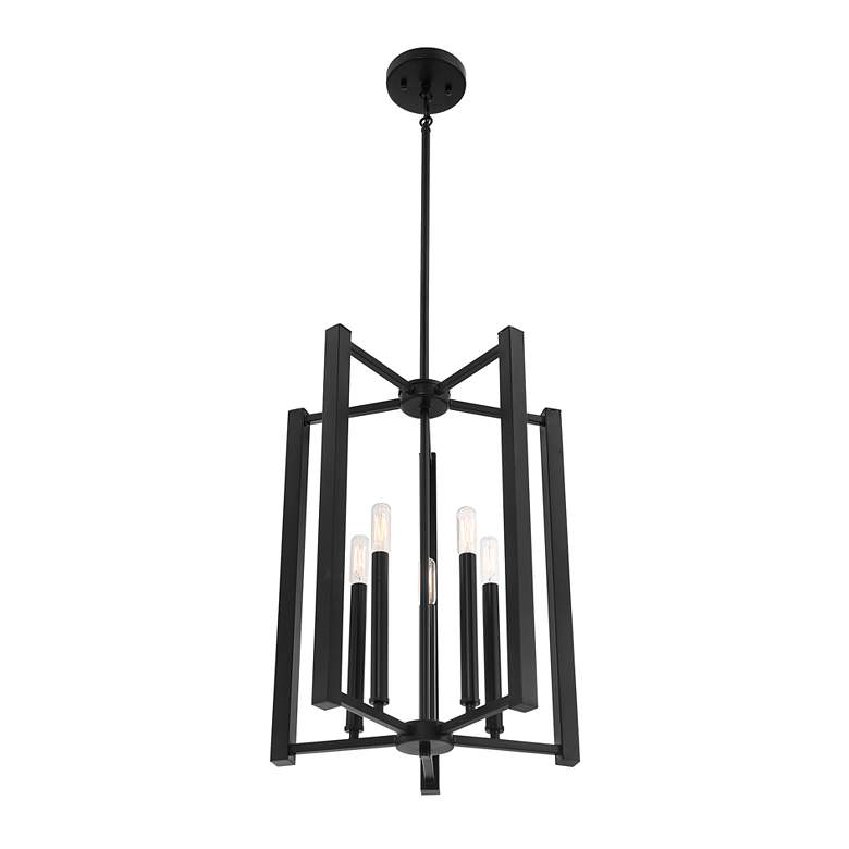 Image 4 Savoy House Benson 16" Wide Matte Black 5-Light Pendant more views