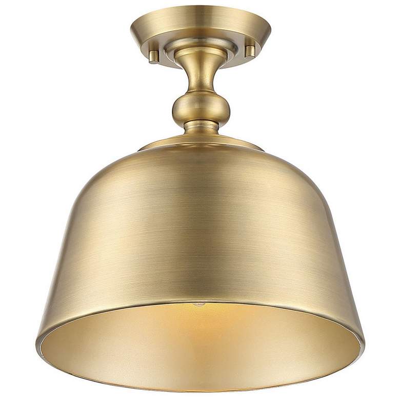 Image 1 Savoy House Berg 11 3/4" Wide Warm Brass Ceiling Light