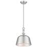 1_Savoy House Berg 12" Wide Satin Nickel Bell Mini Pendant