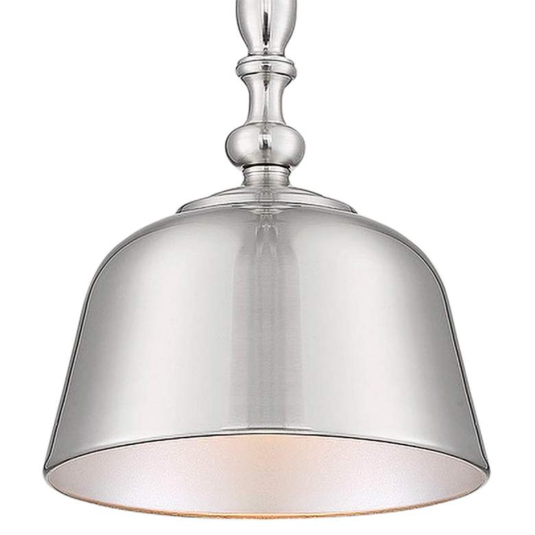 Image 2 Savoy House Berg 12" Wide Satin Nickel Bell Mini Pendant more views