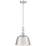 5_Savoy House Berg 12" Wide Satin Nickel Bell Mini Pendant more views