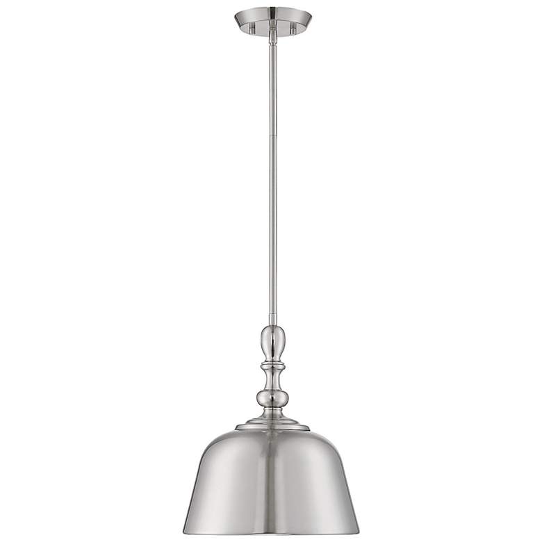 Image 6 Savoy House Berg 12" Wide Satin Nickel Bell Mini Pendant more views