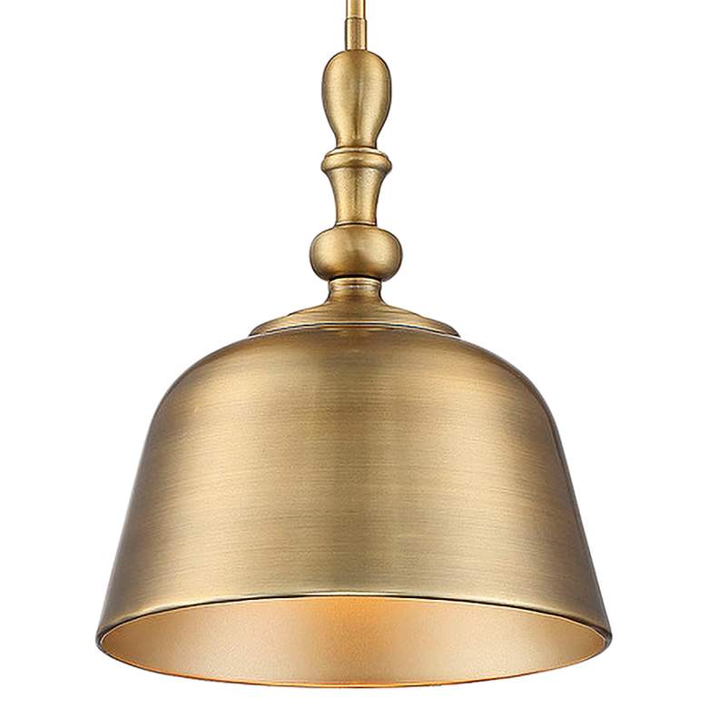 Image 4 Savoy House Berg 12" Wide Warm Brass Bell Mini Pendant more views