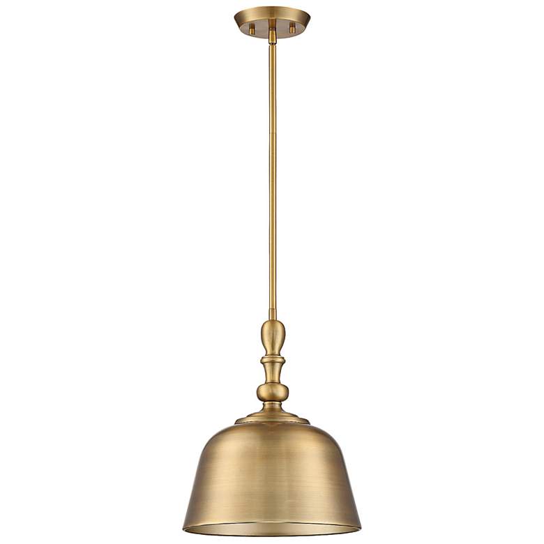 Image 5 Savoy House Berg 12" Wide Warm Brass Bell Mini Pendant more views