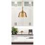Savoy House Berg 12" Wide Warm Brass Bell Mini Pendant in scene
