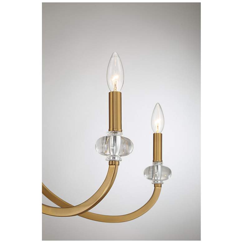 Image 6 Savoy House Bergdorf 49 1/2"W Warm Brass 12-Light Chandelier more views