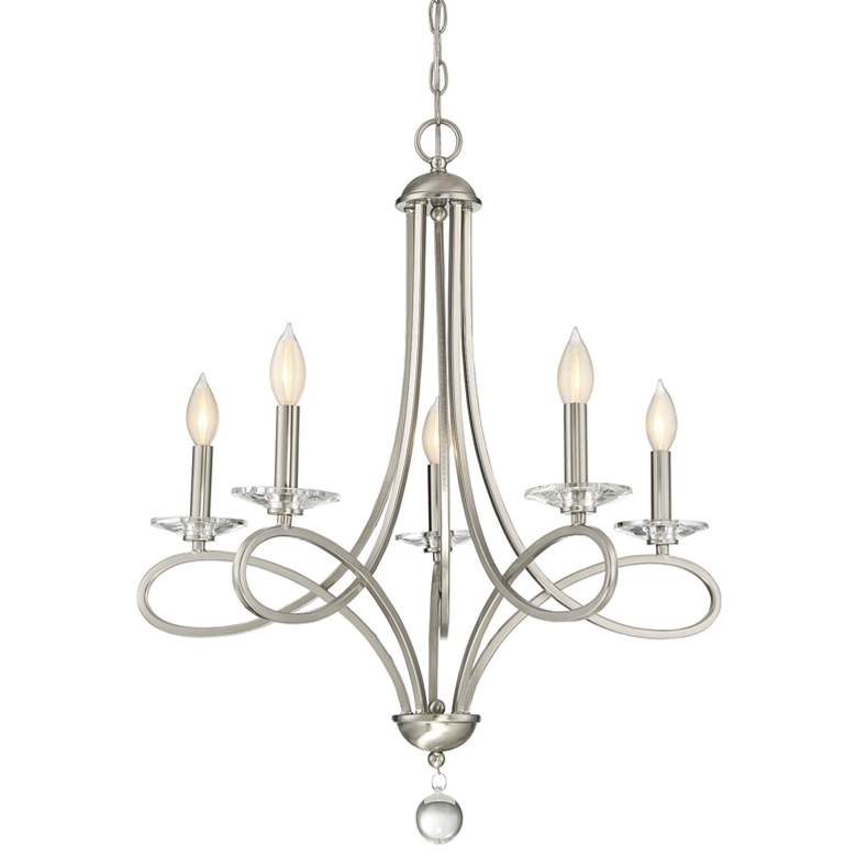Image 1 Savoy House Bethany 26"W Brushed Nickel 5-Light Chandelier