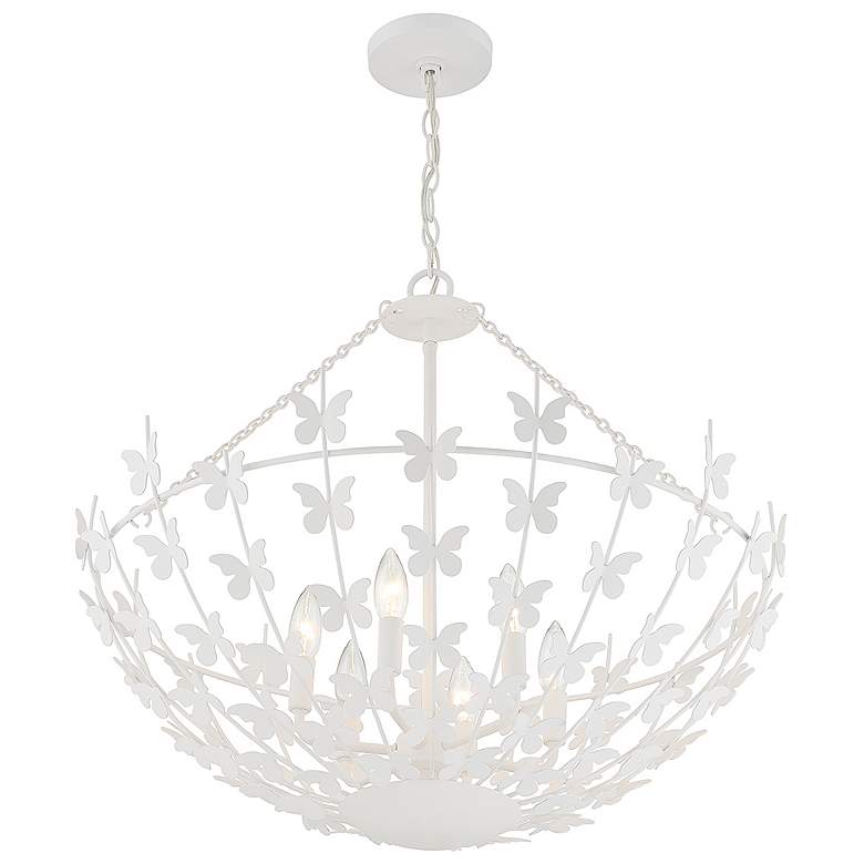 Image 5 Savoy House Birch 28" Wide Bisque White 6-Light Pendant more views