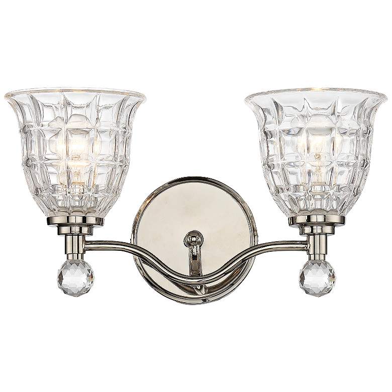 Image 2 Savoy House Birone 16 inchW 2-Light Polished Nickel Bath Light