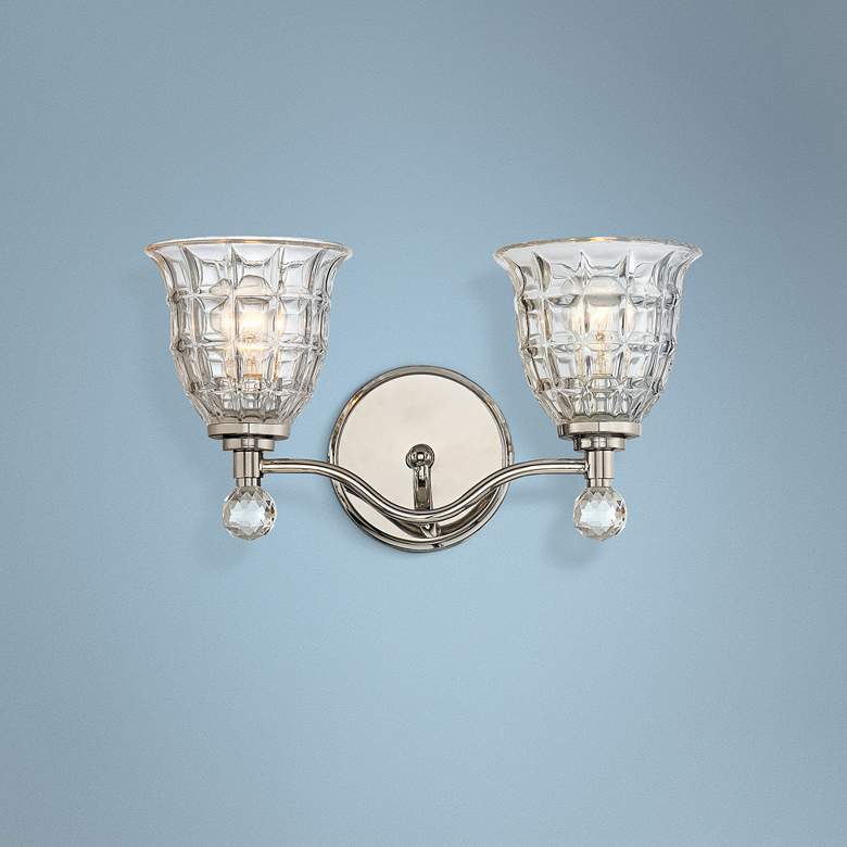 Image 1 Savoy House Birone 16"W 2-Light Polished Nickel Bath Light