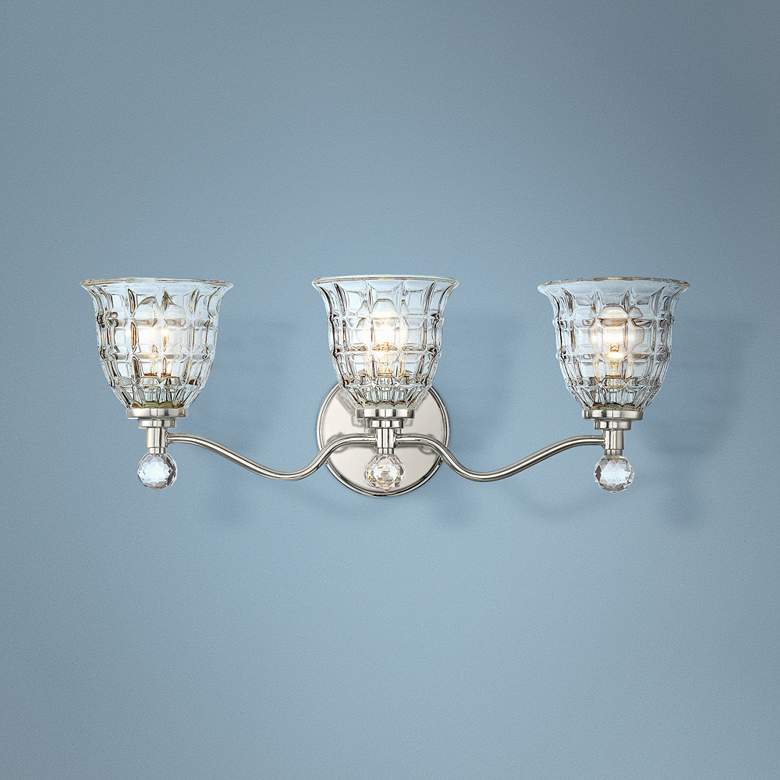 Image 1 Savoy House Birone 24 inchW 3-Light Polished Nickel Bath Light