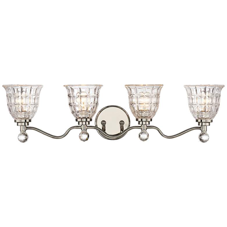 Image 2 Savoy House Birone 33 inchW 4-Light Polished Nickel Bath Light