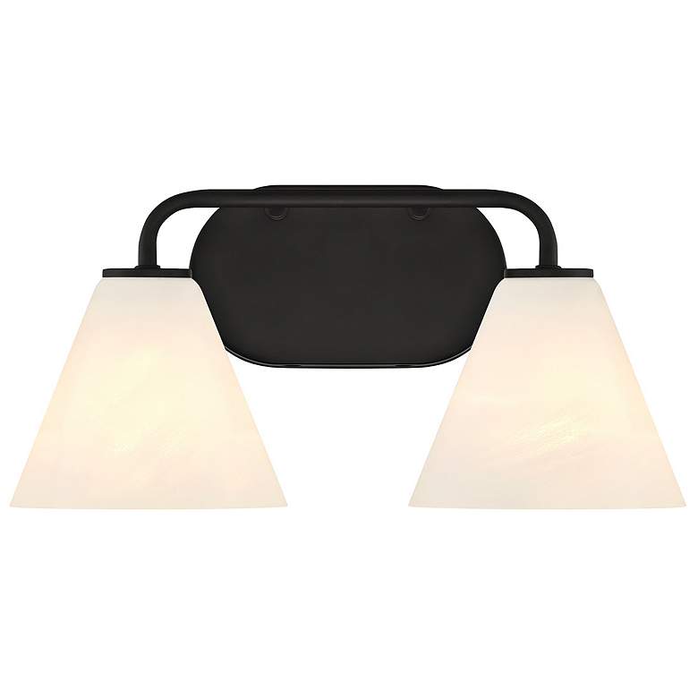 Image 1 Savoy House Blair 20" High Matte Black 2-Light Wall Sconce