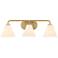 Savoy House Blair 25 1/2" Wide Warm Brass 3-Light Bath Light