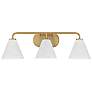 3_Savoy House Blair 25 1/2" Wide Warm Brass 3-Light Bath Light more views