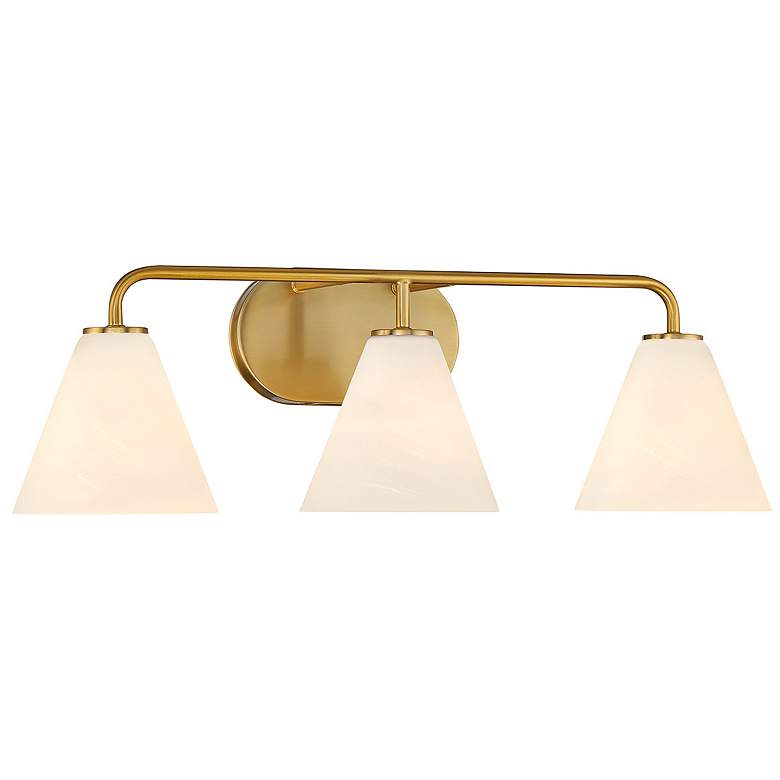 Image 4 Savoy House Blair 25 1/2" Wide Warm Brass 3-Light Bath Light more views