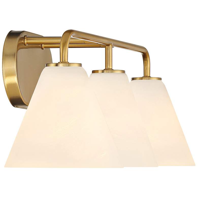 Image 6 Savoy House Blair 25 1/2" Wide Warm Brass 3-Light Bath Light more views