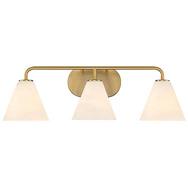 Savoy House Blair 25 1/2" Wide Warm Brass 3-Light Bath Light