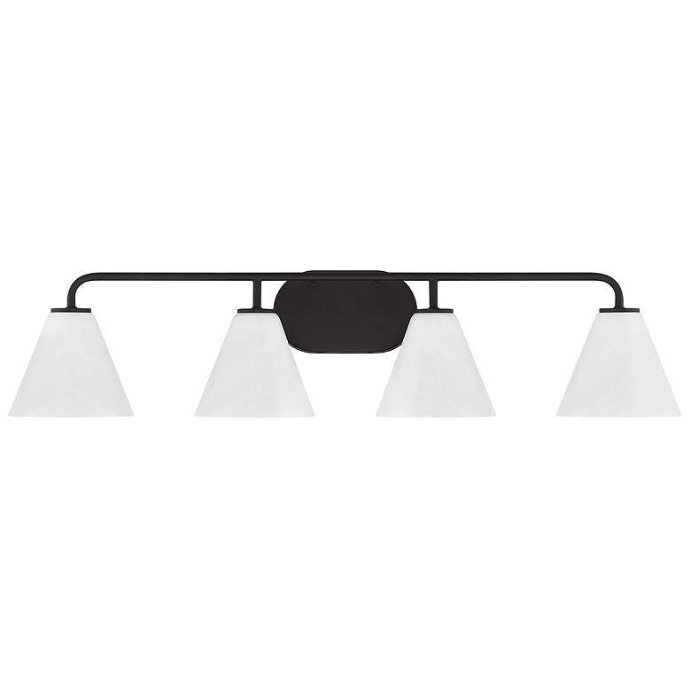 Image 2 Savoy House Blair 35" Wide Matte Black 4-Light Bath Light more views