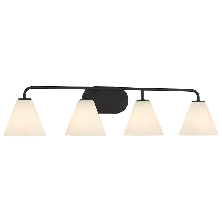 Image 3 Savoy House Blair 35" Wide Matte Black 4-Light Bath Light more views