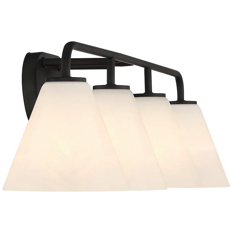 Image 5 Savoy House Blair 35" Wide Matte Black 4-Light Bath Light more views