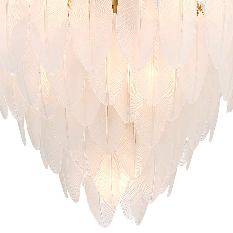 Image 3 Savoy House Boa 27"W Warm Brass Chandelier w/ Frosted Glass more views