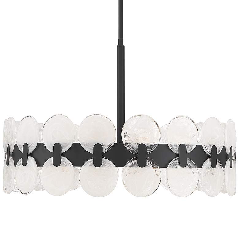 Image 1 Savoy House Boca 27 1/2"W Matte Black 6-Light Chandelier
