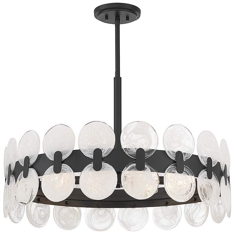 Image 4 Savoy House Boca 27 1/2"W Matte Black 6-Light Chandelier more views